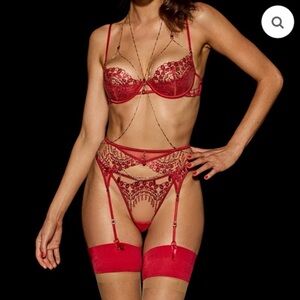 Honey Birdette Scarlet Lace Panty
